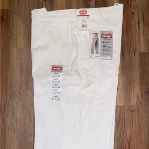 Wrangler Workwear White Painter Pants Relaxed Fit. New with Tags